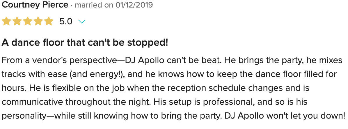 DJ Apollo Reviews